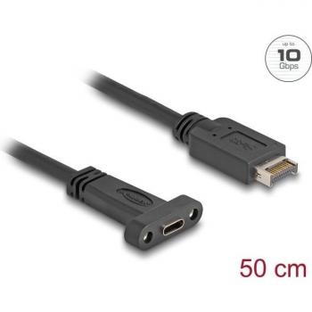 Cable USB 3.1 E Key A 20 Pines a USB C, instalación de 50 cm, velocidad de hasta 10 Gbps