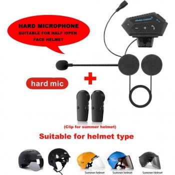 Auriculares Bluetooth 4.2 para Casco de Motocicleta, Manos Libres, Kit de Llamadas Telefónicas, Estéreo Antiinterferencias