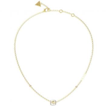 Collar Guess 4G Loop de Acero con Charm Blanco JUBN02281JWYGWHT-U