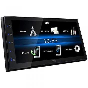 Pantalla Táctil JVC con Radio para Coche - Sistema Multimedia sin Mecanismo, con Bluetooth, USB y Manos Libres, de 6.8 Pulgadas y 4 x 50W de Potencia de Salida - Autoradio JVC KW-M25BT