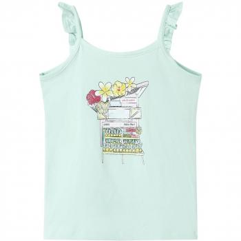 Camiseta de tirantes infantil verde menta claro 92