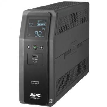 APC BR1000MS Back-UPS PRO 1000VA SineWave with 10 Outlets, 2 USB Ports & AVR LCD Interface