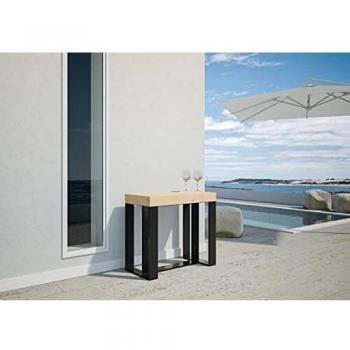 Consola extensible 90x40/190 cm Futura Small Premium con estructura de abeto teñido antracita