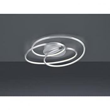 Plafoniera Moderna Gale 3 Cerchi Con Dimmer 38,5W Acero Satinado 60 cm