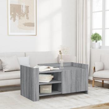 Mesa de centro Sonoma gris 100x50x50 cm madera multicapa