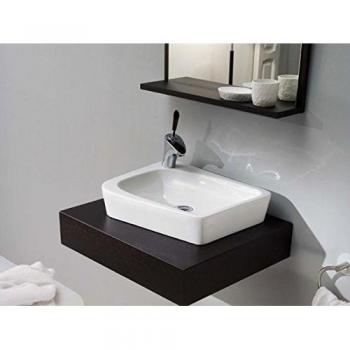 Lavabo de Encimera Rectangular Aragon Blanco 50x40x10 cm