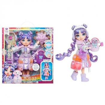 Rainbow High - Violet Willow - Muñeca de Moda Winter Wonderland de 28 cm con nieve mágica oculta que se hincha con agua, incluye kit de muñeco de nieve, recomendado para niños de 4 a 12 años y cole