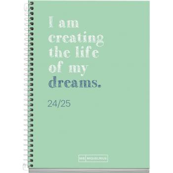 Miquelrius Agenda Escolar Activa 2024-2025 Día Página Verde 117x174 mm Castellano e Inglés