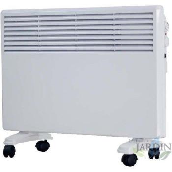 Convector Eléctrico Bajo Consumo Blanco 750-1500W con Termostato y Temporizador