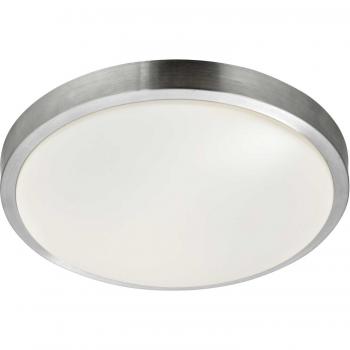Plafón baño LED Flush de Policarbonato y Aluminio, color Blanco, 3 bombillas, diámetro 9cm, IP44