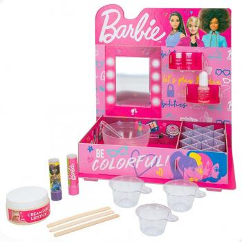 Kit de Maquillaje Barbie Studio Color Change Pintalabios con Accesorios y Manual de Instrucciones