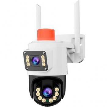 Cámara PTZ Wi-Fi 4MP Doble Antena con Visión Nocturna a Color, Alarma, 256GB, Impermeable IP66 para Interior y Exterior - Jortan Tech