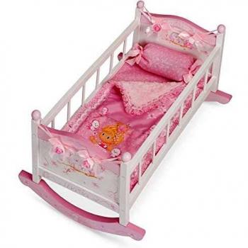 Decuevas Toys - Cuna balancín de madera Maria, multicolor