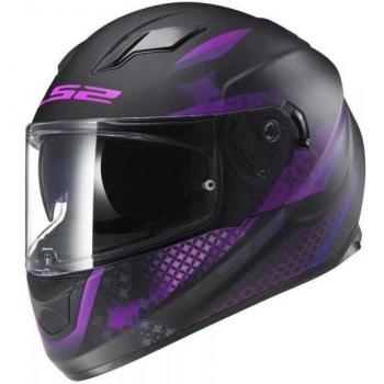 LS2 103202246XL FF320 Casco Stream Lux, Color Negro Mate/Rosa, Tamaño XL