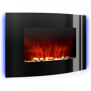 KLARSTEIN Lausanne - Chimenea eléctrica 2000W LED con Control a Distancia, Color Negro