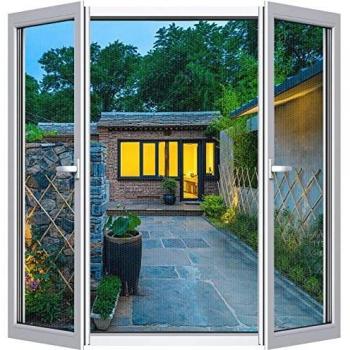 Cinkee Malla Mosquitera para Ventana, Pack de 2, 180 x 150cm Malla Refinada Cortable, Alta Transparencia, Lavable Pantalla de Ventanas Autoadhesiva con Kits de Instalación