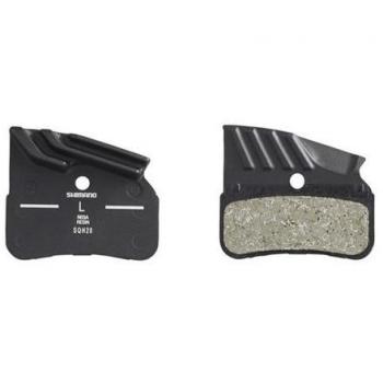 Shimano N03A Resin Disc Brake Pads with Cooling Fins and Spring, Alloy Backed, One Size, Male