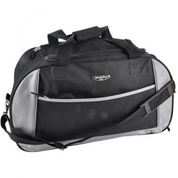 Bolsa de Cabina Holdall para hombre o mujer piel sintética bolsa de viaje equipaje de mano para Ryanair, Easyjet British Airways, Jet 2, Virgen y muchas otras compañías aéreas negro / gris carry on cabin bag
