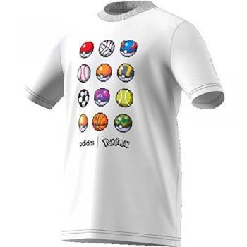 adidas Yb Pkm tee Camiseta, Niños, Blanco, 152