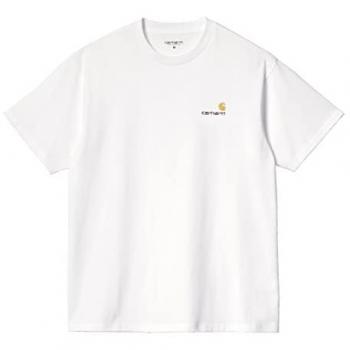Carhartt WIP American Script T-shirt, White/Black, Male, Size: 2XL