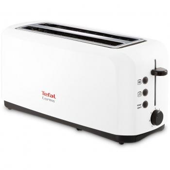 Tefal Grille Pain Express TL270101 Tostadora 2 ranuras largas con motor de 1400 W, para hasta 4 rebanadas de pan de molde con 7 niveles de tostado y 3 funciones, con bandeja extraíble de migas