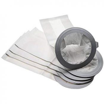 Bolsa de Aspiradora de Papel VHBW - 5 Unidades, Compatible con Nilfisk GD 10 Back, Dimensiones 43,5 cm x 17,9 cm, Color Blanco/Gris