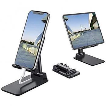Zoeley Soporte Móvil, Multiángulo Soporte Tablet Mesa con Almohadilla de Silicona Antideslizante Soporte Dock Base Plegable para iPhone, Samsung, Huawei, Google Pixel, Xiaomi Redmi y Otras Smartphones