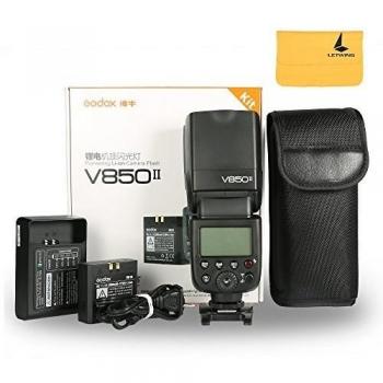 Godox Ving V850II GN60 2.4G 1 / 8000s HSS Cámara Flash Speedlight con 2000mAh Li-ion Batería Características 1.5s Reciclado Tiempo y 650 Completos Potencia Pops para Canon Nikon Pentax Olympus