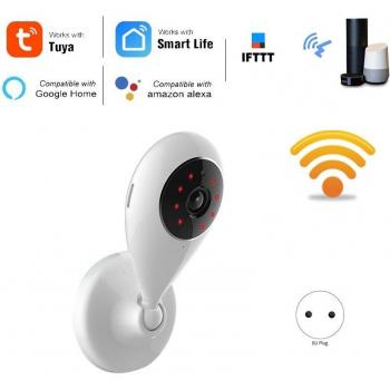 Cámara IP de Vigilancia Wifi 720P para Hogar Inteligente con Tuya, Compatible con Alexa y Google Home, Enchufe EU