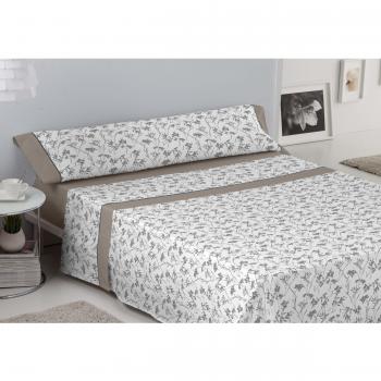 ES-Tela - Juego de sábanas Estampadas Paola Color Gris