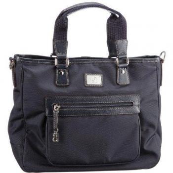 Bogner Leather Leta 0493765 - Bolso de hombro de nailon para mujer, color azul, talla 35x28x10 cm