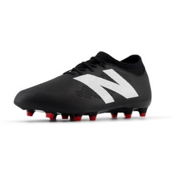 Botas de Fútbol New Balance Tekela V4+ Magique FG para Césped Artificial - Negro/Blanco/Rojo, Talla 43