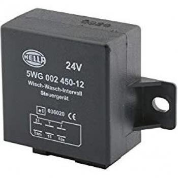HELLA 5WG 002 450-121 Relais, Wisch-Wasch-Intervall - 24V - 6-polig - mit Halter