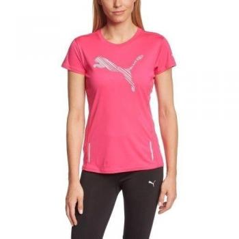 PUMA Laufshirt PR Pure Nightcat Short Sleeve Tee - Camiseta de running para mujer, color morado, talla XL