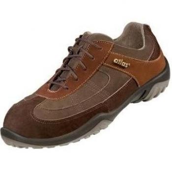 Atlas - Calzado de protección de Piel para hombre Marrón marrón 16, color Marrón, talla 39
