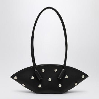 Themoirè Women's Olimpia Beads Medium Shoulder Bag in Black