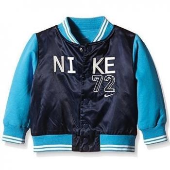 Nike Campus Varsity Jacket - Chaqueta para bebé de 9-12 meses, color azul oscuro/azul claro
