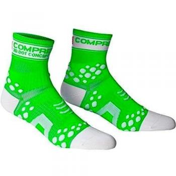 COMPRESSPORT Pro Racing V2 Run Hi Calcetines, Unisex, Verde, 40-42