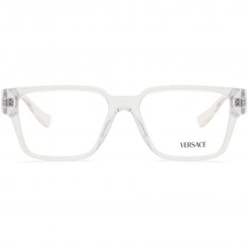 Versace VE3346 148 Armazones para Hombre Cristal, Lentes Recetadas Para Hombre Transparentes, Gafas Recetadas para Hombre Cristal