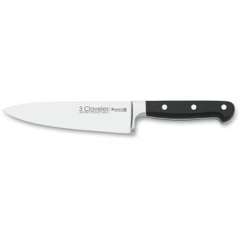 3 Claveles Babaria Cuchillo Cocinero Multiusos de Acero Inoxidable, 20 cm / 8