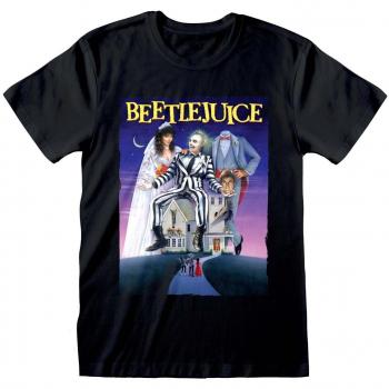 Camiseta Unisex Beetlejuice - Poster Black Logo - Color Negro - Talla Ex Large