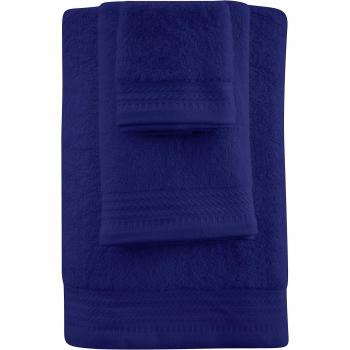 Eiffel Textile Juego de Toallas Calidad Rizo 400 gr, Algodón Egipcio 100%, Azul Marino, 1x Sabana 1x Lavabo 1x Tocador, 3 Unidades