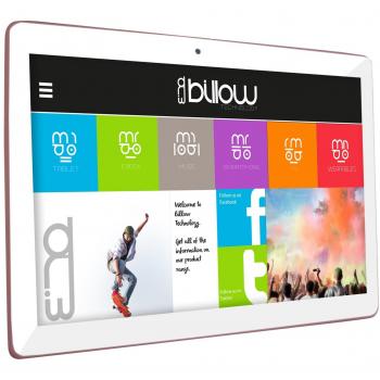 Tablet Billow X103P de 10.1, con WiFi + 3G, Quad Core, 1GB RAM, 16GB Memoria Interna, Android 7.0 en Rosa Cuarzo