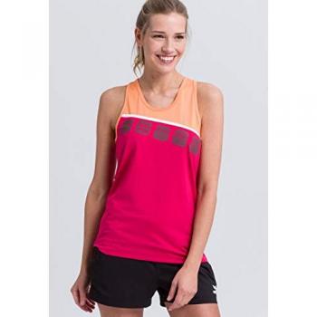 Erima Women's Tank Top 5-C in Love Rose / Peach / White, Size 42
