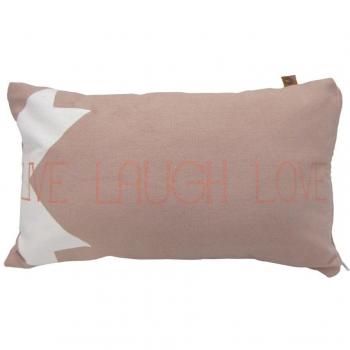 Overseas Almohada 30x50 cm lona rosa pastel