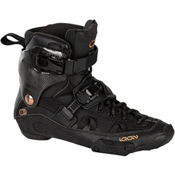 Bota IQON CL 10 para patines, talla 39, color negro con detalles en rojo, diseño ergonómico, material sintético resistente al agua, sistema de cierre con cordones y hebillas ajustables, plantilla acolchada