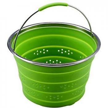 Chef Sauce CS-4501 24 cm Vaporera de Silicona, 24 x 16 cm, Acero Inoxidable