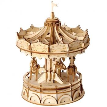 Maqueta Tiovivo de Feria de Madera para Montar