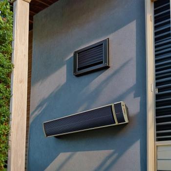 Calefactor Cerámico Infrarrojo de Pared 3200W Negro con Control Remoto y Protección IP65
