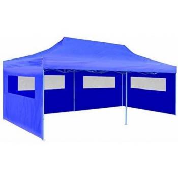 vidaXL Carpa azúl para Fiestas Plegable, 3 x 6 m